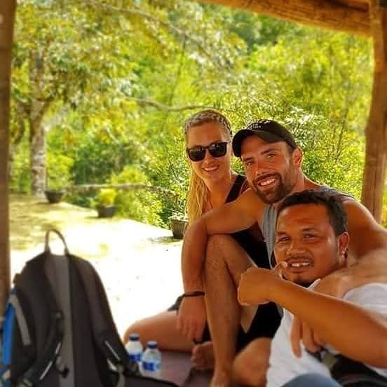 Happy guests enjoying Bali tour with Ketut